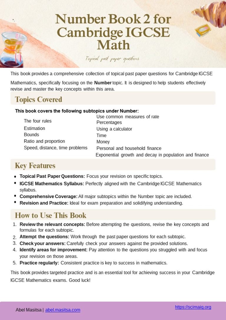 Number Book 2 – Cambridge IGCSE Mathematics